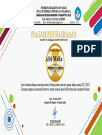 Piagam Juara Semester 2