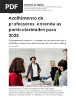 Acolhimento de Professores Entenda As Particularidades para 2023