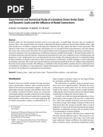 Experimental and Numerical Study of A Geodesic Dome Under Static and Dynamic Loads and The Influence of Nodal Connections