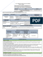 SESION DE APRENDIZAJE #1 4to Etica, Polítca y Responsabilidad