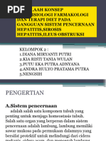 Menelaah Konsep Fatofisiologi Farmakologi Dan Terapi Diet Pada Gangguan Sistem Pencernaan Hepatitis, Sirosis Hepatitis, Ileus Obstruksi