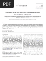 Reduction in The Electronic Band Gap of Titanium Oxide Nanotubes