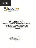 Apostila Palestra Formalidades Da Escrituração Contábil