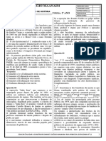 3 Avaliação de História 2° Ano 2 Chamada