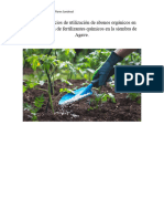 Usos y Beneficios de Utilización de Abonos Orgánicos en Contraposición de Fertilizantes Químicos en La Siembra de Agave