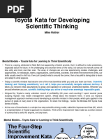 Toyota Kata For Developing Scientific Thinking