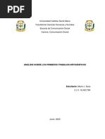 Análisis Sobre Los Primeros Trabajos Infográficos