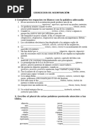 Ejercicios de Acentuación