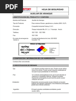 MSDS - Auxiliar de Aranque - Vistony