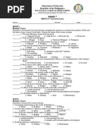 Mapeh 7 2ND Q Exam 21 22 Linterna