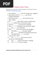 Exercise of Simple Future Tense