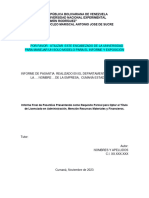 Portadas Del Informe de Pasantias