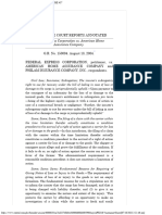 Federal Express Corporation vs. American Home Assurance Company, 437 SCRA 50, August 18, 2004