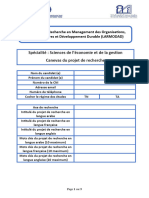 Canevas Projet de Recherche