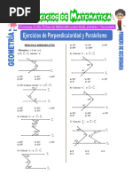 Ejercicios de Perpendicularidad y Paralelismo para Primero de Secundaria