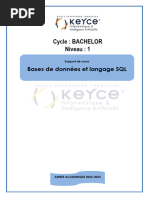 Cours Bases de Données Et Langage SQL - Partie 1