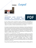 Por Un Amplio Control Preventivo de Constitucionalidad