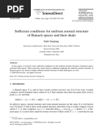 Sufficient Conditions For Uniform Normal Structure of Banach Spaces and Their Duals