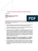 Manifestación de Interés en Suscribir Convenio