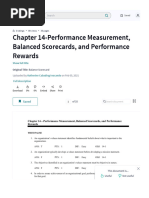 Chapter 14-Performance Measurement, Balanced Scorecards, and Performance Rewards