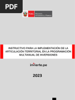 Instructivo para La Implementación de La Articulación Territorial en El PMI