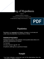 Testing of Hypothesis