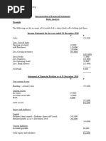 For Lecturers - Interpretation of FS - Ratio Analysis - Example, Exercises, Solutions