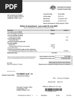 Notice of Assessment - Year Ended 30 June 2023: !H!ÎÈ/, g4 Î!Ef6Ä