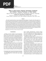 Effect of Novel Quick Freezing Techniques Combined With Different Thawing Processes On Beef Quality