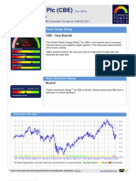 Stock Research Report For Cooper Inds PLC CBE As of 9/22/11 - Chaikin Power Tools