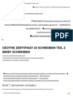 Geothe Zertifikat A1 Schreiben Teil 2 Brief Schreiben