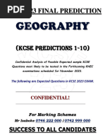 Kcse Geography Final Prediction 2023