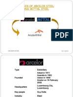 Merger of Arcelor Steel and Mittal Steel: 12/11/2010 Nagabhushan