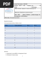 Soit Le Projet Représenté Dans Le Tableau Suivant