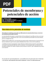 Ptenciales de Membrana y Potenciales de Acción.....