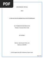 Actividad 1 de Planeación de Negocios