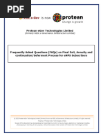 FAQs On Final Exit, Annuity and Continuation - Deferment Process For eNPS Subscribers