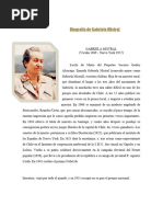 Biografía de Gabriela Mistral