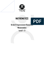 F M 0002 Mathematics GR 12 Improvement Resources Memorandum Combined Level 1-3 CDaw 11032023