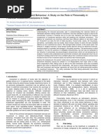 Understanding Investment Behaviour A Stu