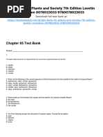 Plants and Society 7th Edition Levetin Test Bank 1