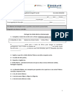 Teste 1º de HGP A - 6º Ano