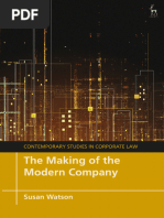 (Contemporary Studies in Corporate Law) Susan Watson - The Making of The Modern Company-Hart Publishing (2022)