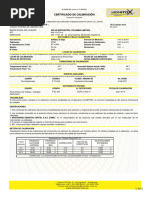 Certificado de Calibración N°