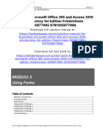 Illustrated Microsoft Office 365 and Access 2016 Introductory 1st Edition Friedrichsen Solutions Manual 1