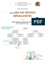 GE 121 Lecture 2 Modes of Mining Operations