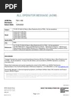 All Operator Message (Aom) : Aom No. Revision: Issue Date