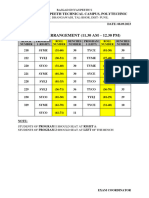 Block Seating Arrangement