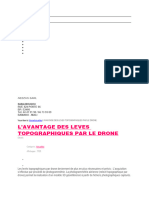 L'avantage Des Leves Topographiques Par Drone