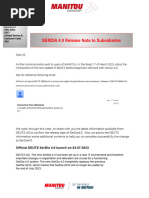 SERDIA4.0 Release Note To Subs